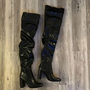 Black over the knee boots